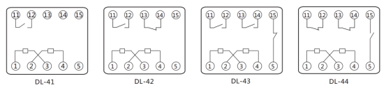 DL-41繼電器內部端子外引接線圖 DL-41繼電器內部端子外引接線圖