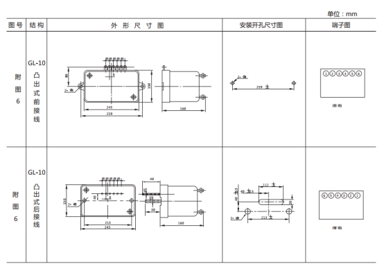GL-12過流繼電器外形結構及安裝尺寸圖片 GL-12過流繼電器外形結構及安裝尺寸圖片
