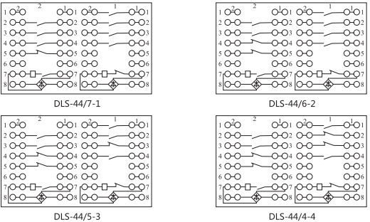 DLS-42/7-3雙位置繼電器內部連接線圖片3