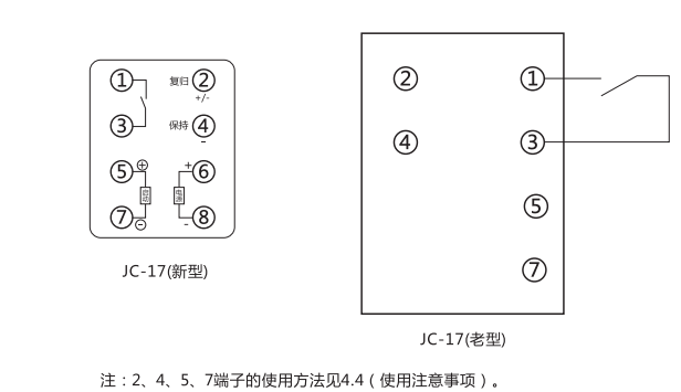 JC-17沖擊繼電器產品面板布置圖2 JC-17沖擊繼電器產品面板布置圖2
