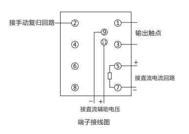 JC-7/22沖擊繼電器端子接線圖 JC-7/22沖擊繼電器端子接線圖